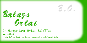 balazs orlai business card